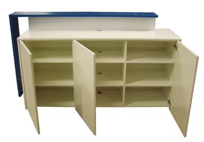 Messetheke Hirschberg II Blau oder Wei�