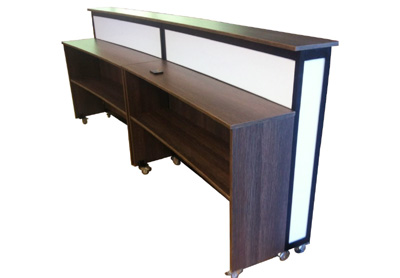 Leuchttheke Essen Akkubetrieb Board Wenge